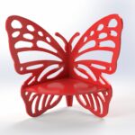 Ugaona polica za zid - leptir