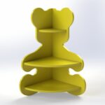 Ugaona polica za zid - meda